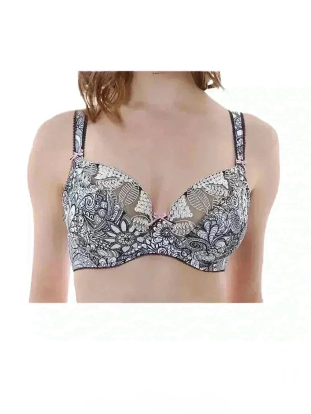 38C Freya Black Print Demi Bra